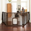 MyPet Extra Wide Dog Gate with Small Pet Door. 38.5” to 103.5" Wide. Cat Gate by MyPet
