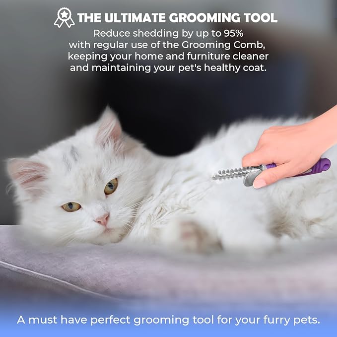 Dematting Undercoat Rake Comb for Dogs & Cats - Image 6