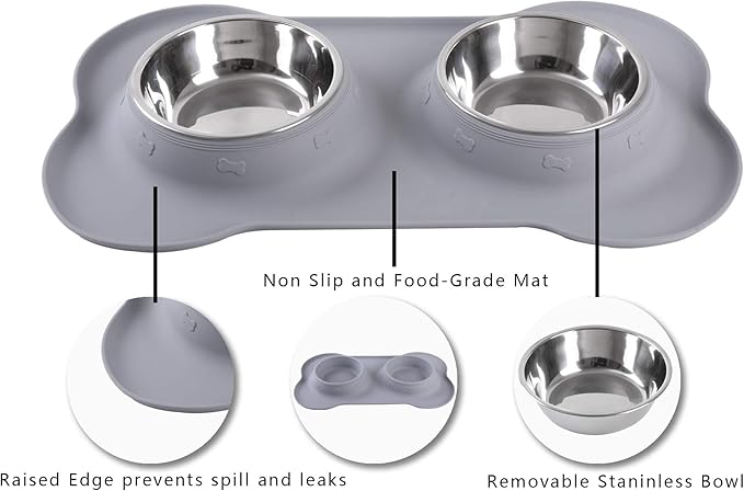 Hubulk Pet Dog Bowls 2 Stainless Steel - Image 3