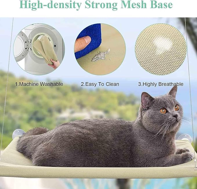 Cat Window Perch Suction Cups Cat Window Hammock Space Saving Window Seat - Image 7