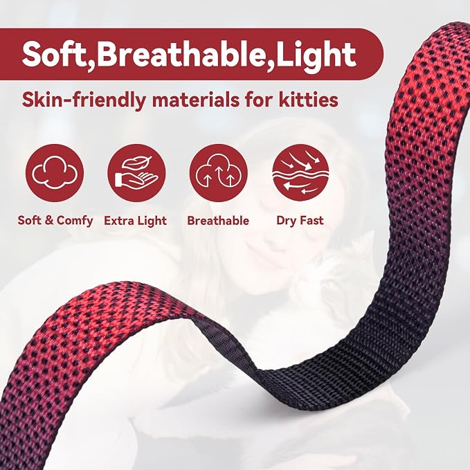 Cat Harness and Leash Set, 3-in-1 Escape Proof Adjustable, Comfortable Soft - Image 5