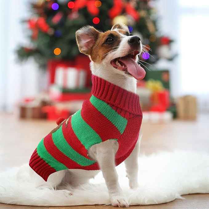 Dog Cat Christmas Sweater Boy Girl Ugly Reindeer Xmas Pet Clothes Holiday Puppy - Image 2