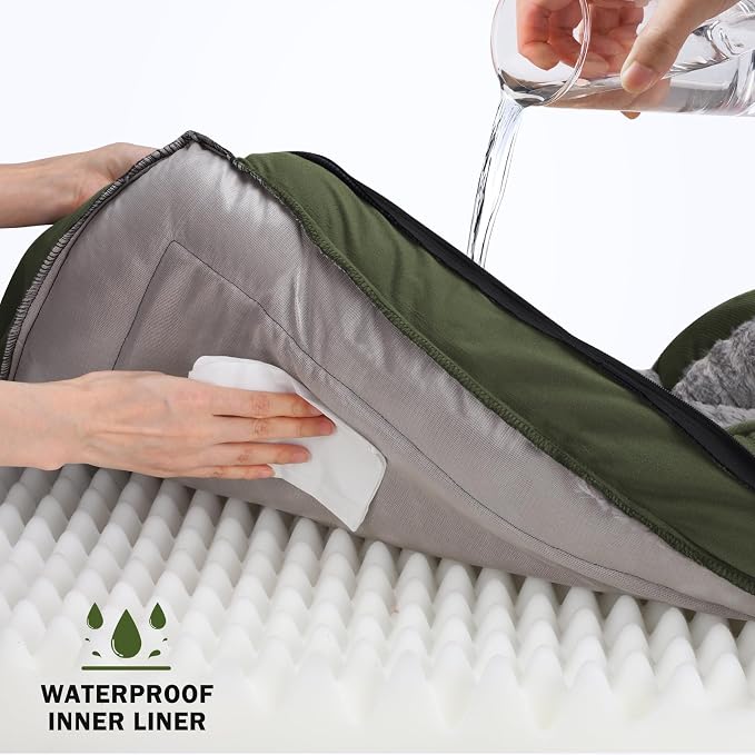 INVENHO Orthopedic Dog Bed for Large Dogs, Washable Waterproof, Egg-Crate Foam - Image 3