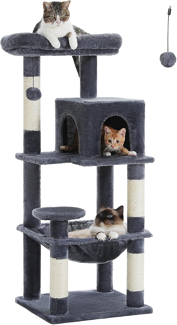 Cat Tree for Indoor Cats, 45.7" Multi-Level Cat Tower by MUTTROS