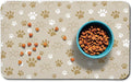Dog Food Mat, Absorbent Water Bowl Mats Cat Pet Feeding Placemats Beige 24 * 32 by Zoeeya