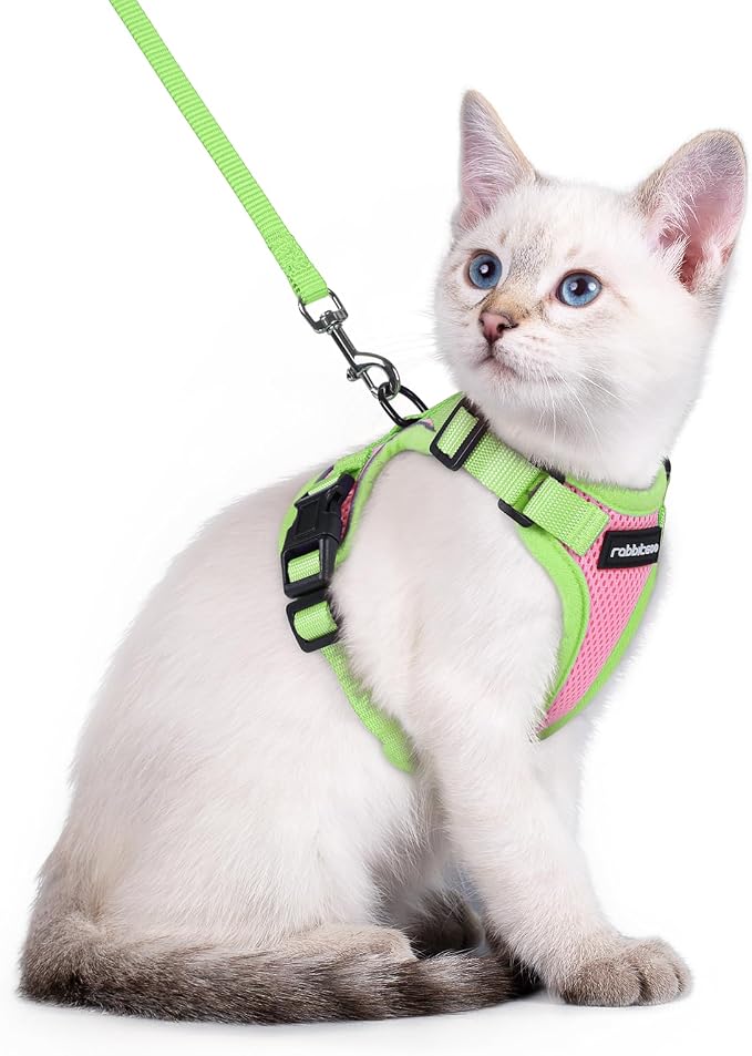 rabbitgoo Cat Harness and Leash Set, Escape Proof Soft Adjustable Vest Harnesses by rabbitgoo