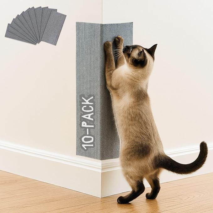 Cat Scratch Mat, 23.6’’ x 11.8’’ Wall Corner Scratcher, Versatile Self-Adhesive by 2ME