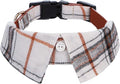 Faleela Cotton Plaid Shirt Style Dog Collar Soft Cute, Boy Dog Collar by Faleela