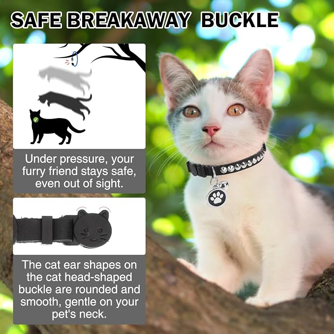 Leather Personalized Breakaway Cat Collar - Image 5