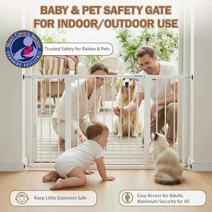 Mumeasy Baby Gate Extra Wide, 29.5"- 51.5" Pressure Mounted Dog Gate - Image 6