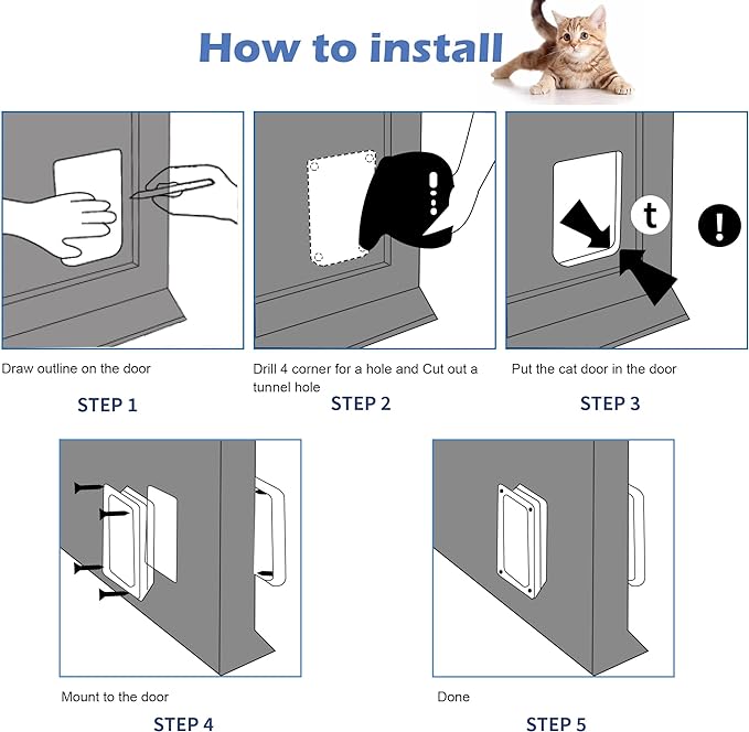 Wordcam Large Cat Door, Robust Cat Door - Image 7