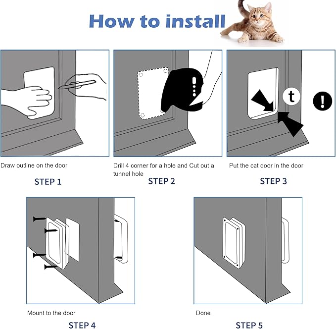 Wordcam Large Cat Door, Robust Cat Door - Image 5