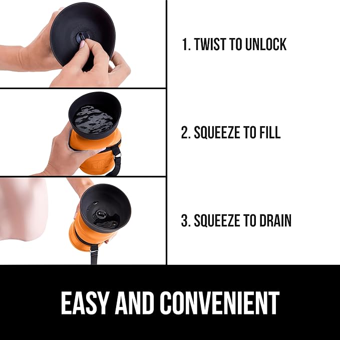 GORILLA GRIP Dog Water Bottle, Portable Water Bowl Dispenser - Image 7