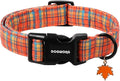 DOGWONG Fall Maple Dog Collar- Cute Classic Fall Autumn Flower Dog Collars by DOGWONG