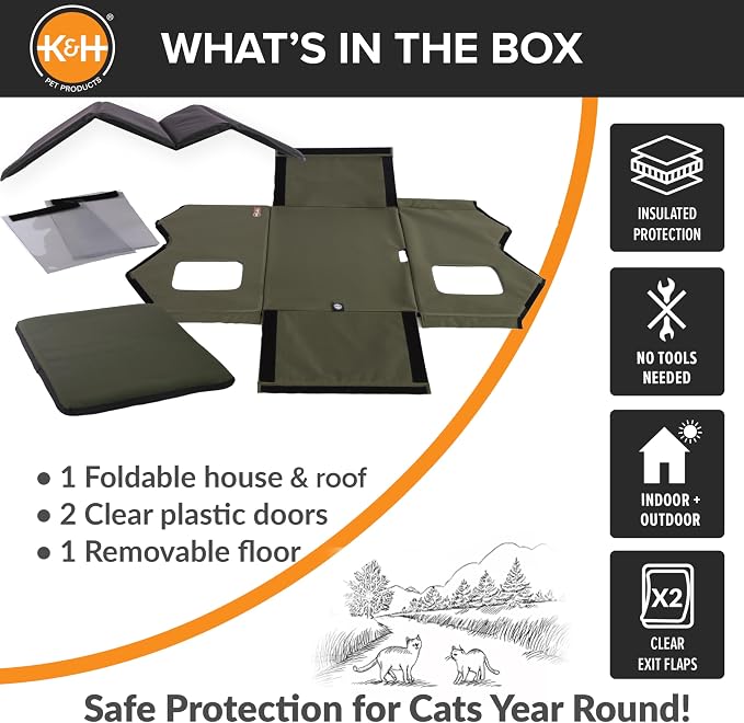K&H Pet Products Extra-Wide Outdoor Cat House - Image 6
