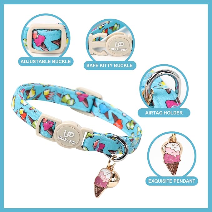 Cat Collar, Cat Collar with Bell, - Image 2