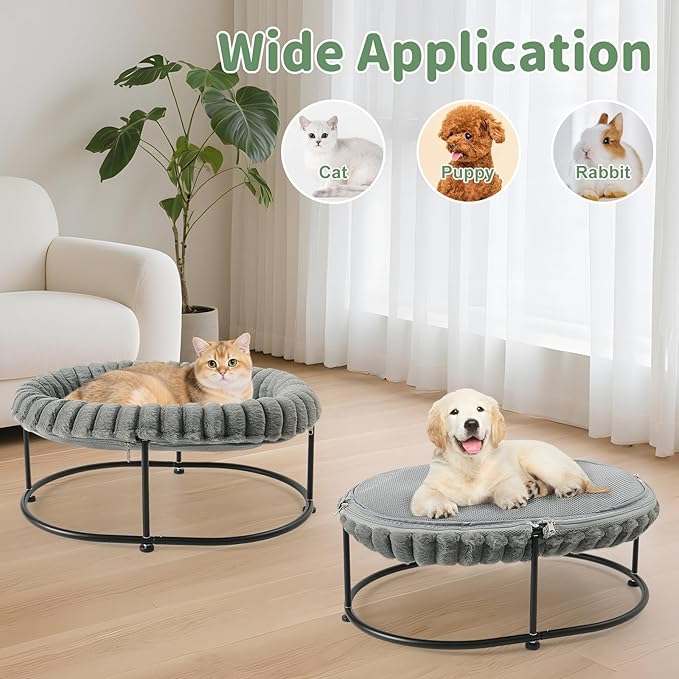 Sunhoo Elevated Cat Bed for Indoor Cats Raised Kitten Hammock Large High Puppy - Image 5