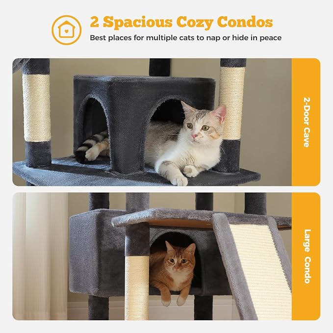 81" Heavy Duty Cat Tree for Large Cats up to 20lbs - Image 4