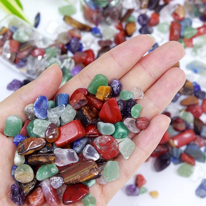 7Chakra Aquarium Gravel Rocks Natural Tumbled Healing Crystal Chips Bulk - Image 2