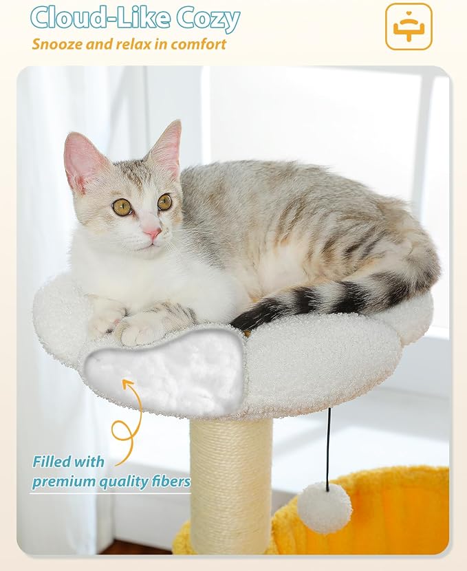 Cute Cat Tree with Flower Top Bed - Image 6