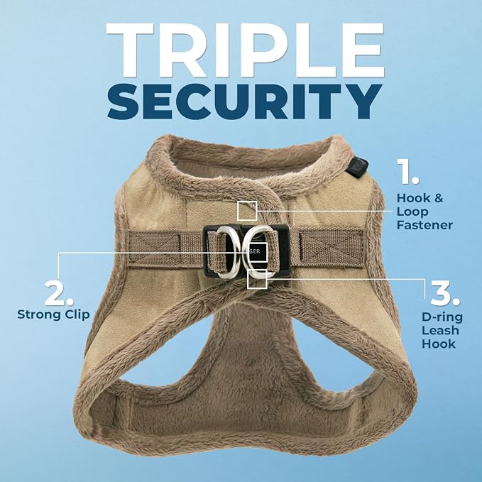 Voyager Step-In Plush Dog Harness – Soft Plush, Step In Vest Harness - Image 2