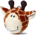 Pet Lou 4 Inch EZ Squeaky Giraffe Ball Dog Plush Toy, Stuffing-Free Soft Plush by Pet+Lou