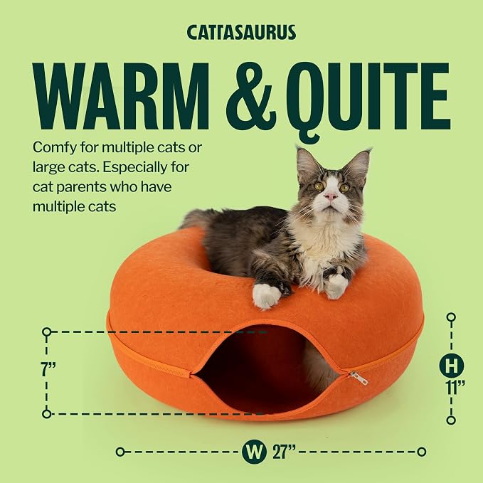 Cattasaurus Peekaboo Cat Cave, Extra Spacious - Image 6