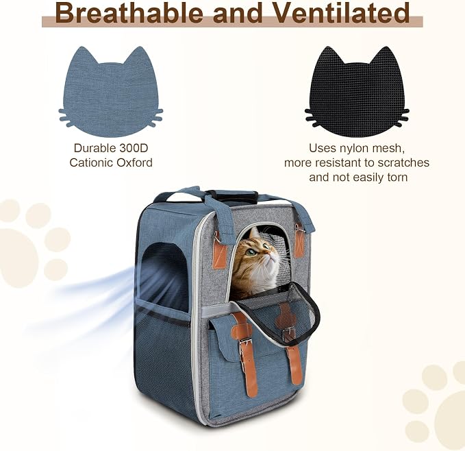‌YooxArmor Cat Carrier Backpack, Airline Approved Mesh Dog Backpack - Image 4