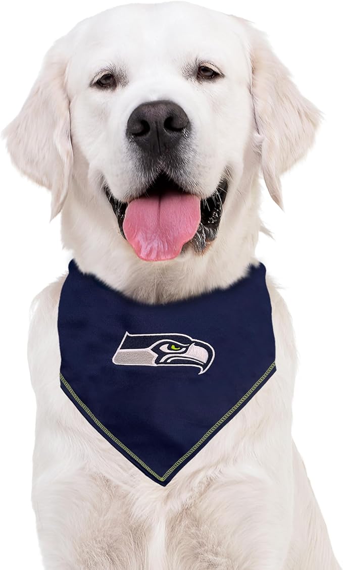 NFL Seattle Seahawks TIE Bandana, Large/X-Large. Dog Bandana Scarf Bib - Image 5