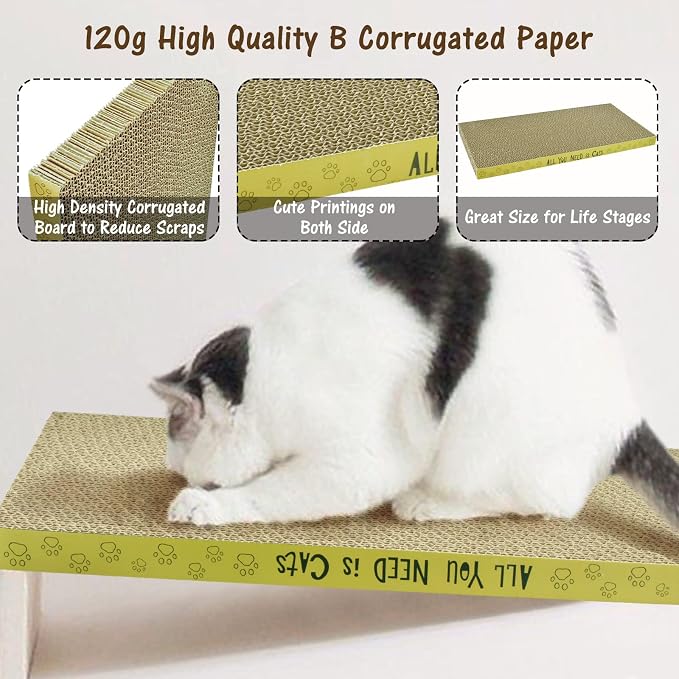 3 Pack Cardboard Cat Scratcher Pads Cat Scratching Board - Image 3
