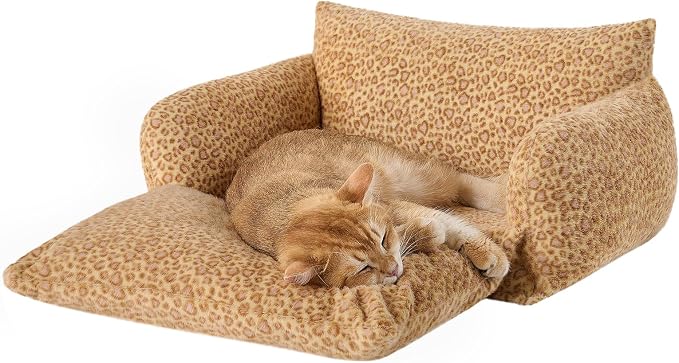 Hollypet Cat Bed Fluffy Plush Mutifuctional Double-Layer Soft Pet Couch - Image 2