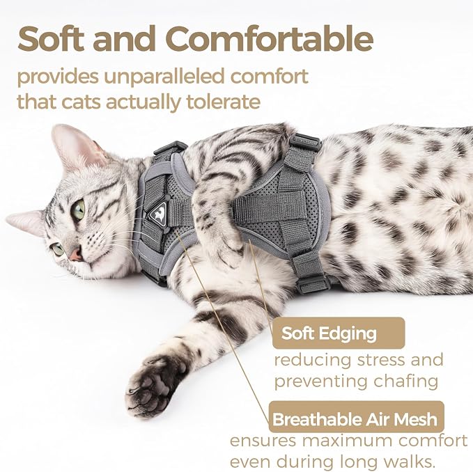 Cat Harness and Leash Set Escape Proof Tactical Medium Kitten Harness Emotional - Image 7