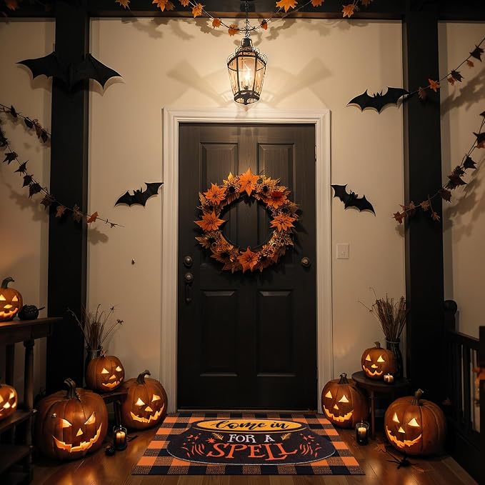 Tinideya 2 Pcs Halloween Door Mat Come in - Image 7
