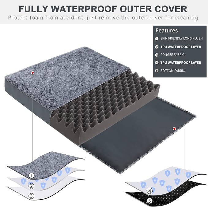 MIHIKK Waterproof Extra Large Dog Bed Orthopedic Dog Beds - Image 3