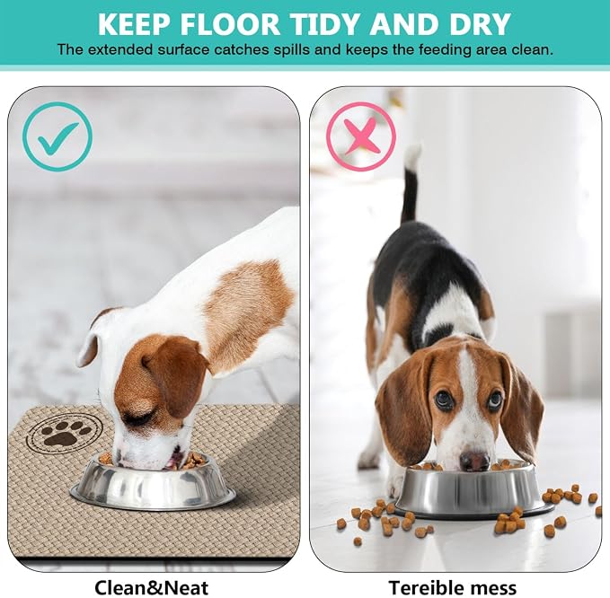 Pet Feeding Mat for Floors Waterproof Dog Mat for Food and Water Absorbent - Image 5