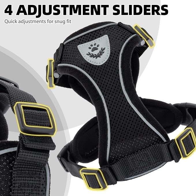 PUPTECK Cat Harness and Leash Set Escape Proof Reflective Cat Walking Harness - Image 4