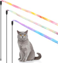 Sumind 3 Pieces Jungle Cat Wand Cat Teaser Charmer Interactive Fun Toys Wand by Sumind