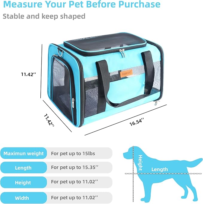 YUNIQUE Soft-Sided Cat & Dog Carrier - Image 2