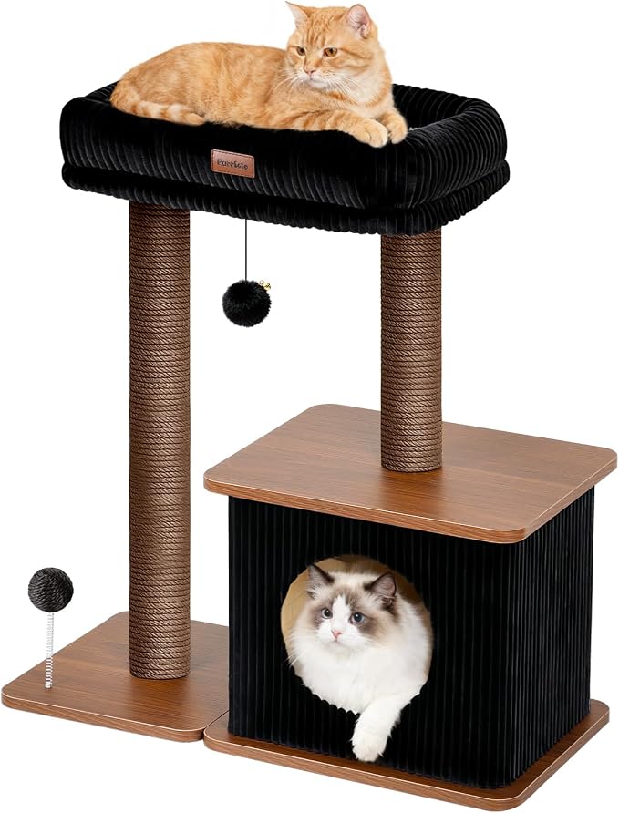 Modern Cat Tree for Indoor Cats, Nordic Loft Style, Wooden Cat Tower - Image 9