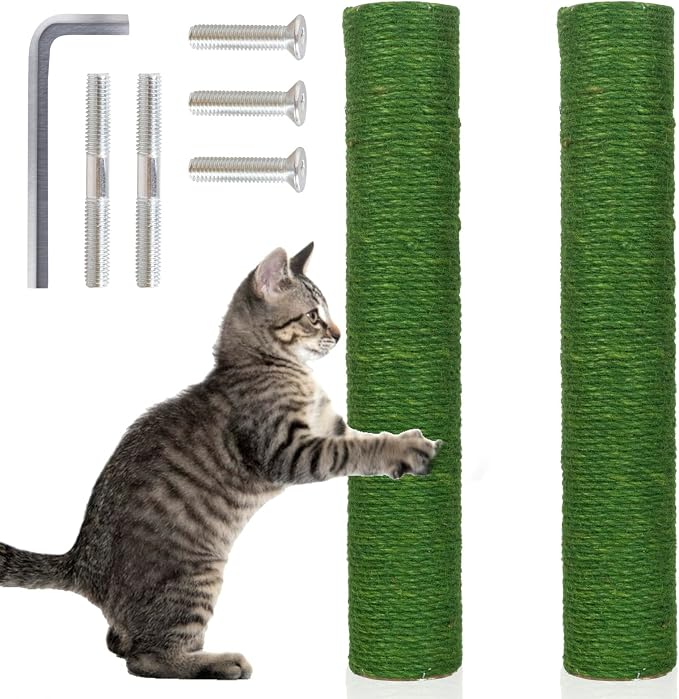 PowerKing Natural Sisal Replacement Scratching Post, 15.7'' 2 Pieces M8 Cat by PowerKing