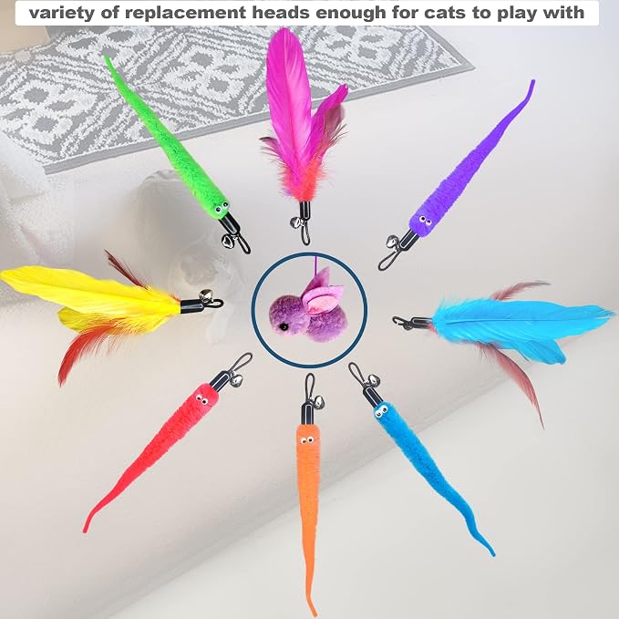 ZPH Cat Toys Interactive for Indoor Cats, Interactive Feather Toy for Teaser - Image 2