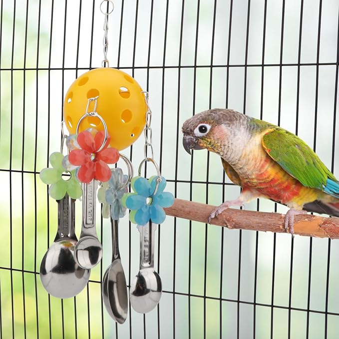 Hypeety Pet Parrot Toy Plastic Colorful Birds Ball - Image 7