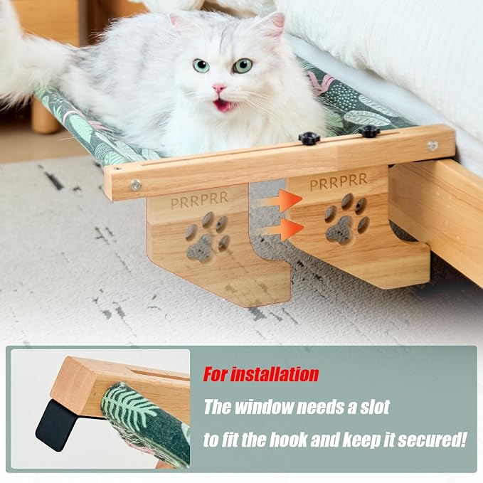 Cat Window Perch for Large Cats Inside, Sturdy Cat Window Hammock Seat - Image 5