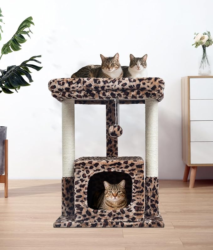 SYANDLVY 27" Cat Tree for Indoor Cats, Activity Tower - Image 5