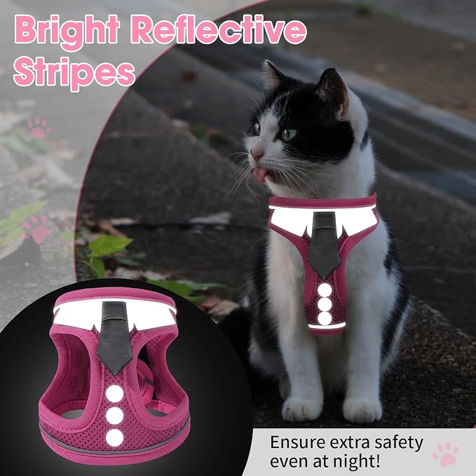 Cat Harness and Leash Set for Walking Escape Proof, Soft Adjustable Kitten - Image 6