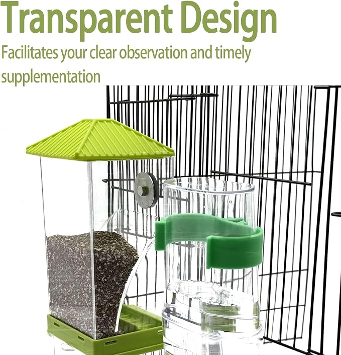 No Mess Bird Feeder Water Dispenser Set, Automatic Parrot Feeder - Image 7