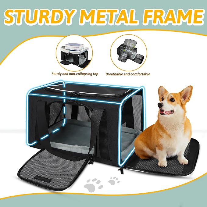 Petskd Pet Carrier 17x13x9.5 Southwest Airline Approved, Pet Travel Carrier Bag - Image 6