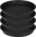 4 Pack of 18 19 inch Plant Saucer Drip Tray, Heavy Duty Large Deep Plant Saucers by Bleuhome