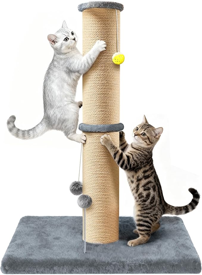5-Inch Thick Sisal Cat Scratching Post, Durable Cat Scratcher by PELUOMOZ