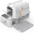 Enclosed Stainless Steel Cat Litter Box by WOOAIDAGG